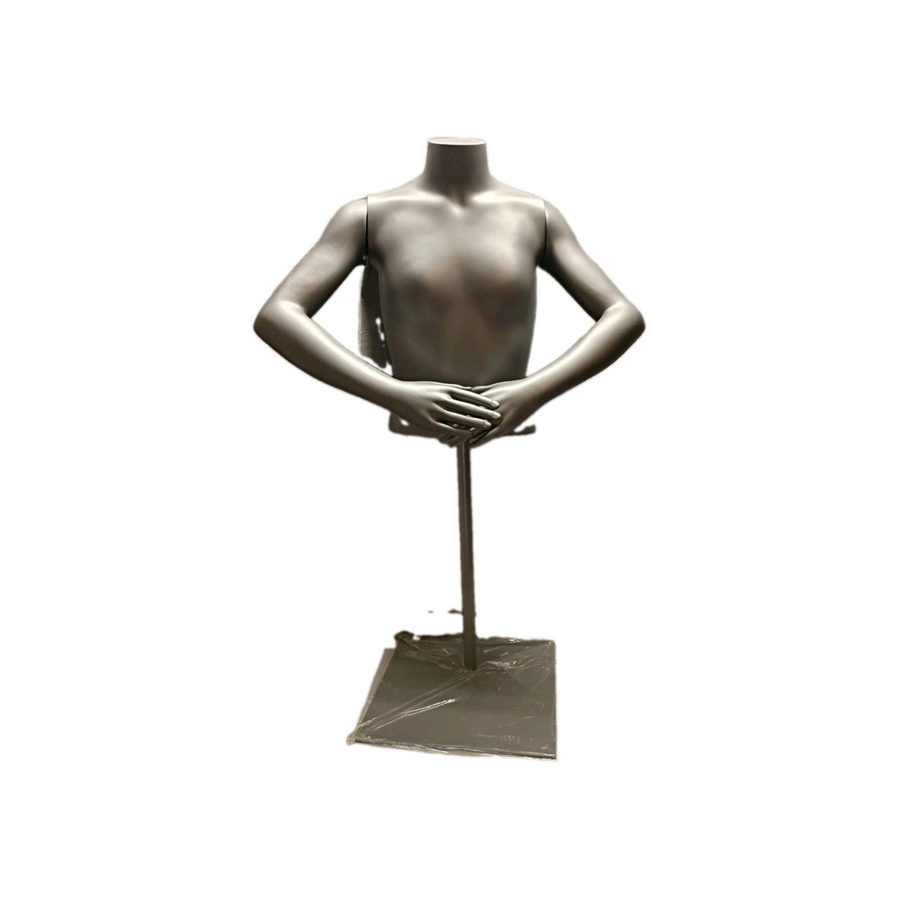 Greneker Womens Torso Mannequin Stand New In Box Gray Detachable Arms R68-11217